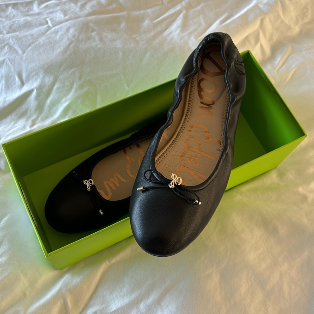 Sam Edelman Black Felicia Ballet Flats Size 10 - Near New Condition Original Box